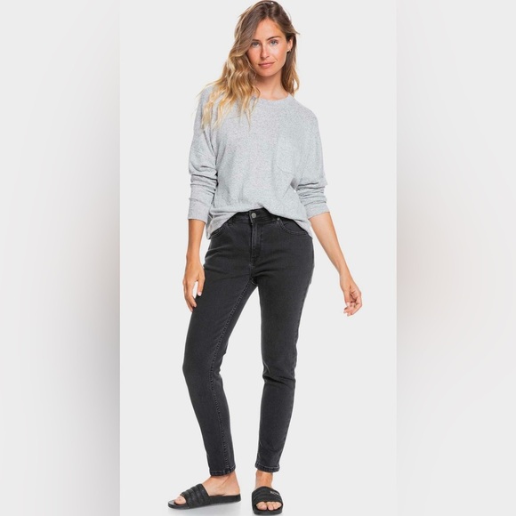 ROXY Night Away Black Slim Jeans. Size 24. NWT! - Picture 1 of 4